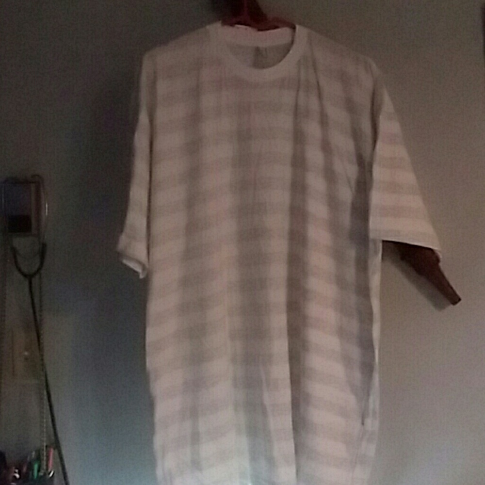Men's 3XL  t-shirt white with stripe